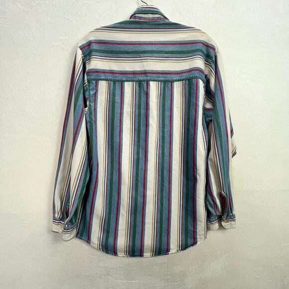 Bon Homme Vintage Striped Button Up Size L (16-18) Boys Made In USA 90s - Picture 2 of 11